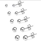 S925 Sterling Silver Round Ball Stud Earrings