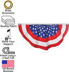  3 Pack  4x2 Ft Usa Bunting Flag Red White Blue Banner American Patriotic Us New