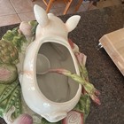 Fitz And Floyd French Market Pig  Soup Tureen Ladle Under Plate Euc