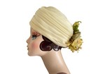 Vintage 50-60s Christian Dior Chapeaux Paris-new York Yellow Flowers Hat Organza