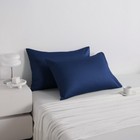 2 Pieces 100  Cotton Pillowcases  500 Thread Count  Soft And Skin-friendly