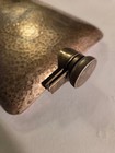 Sterling Silver Flask With Hammered Design 7 16 Pint 5 3 4  X 4 