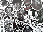 100 Horror Movie Black And White Gothic Laptop Stickers Dark Tattoo Goth Decals
