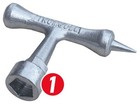 Trumbull Hk-0 Curb   Meter Box Key wrench  Std  Pentagon Nut W ice-pick Handle