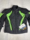 Milano Gamma Sport Ce Armored Jacket Motorcycle Biker Cruiser Green Black Large