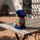 Talavera Pug Planter   Hand-painted Mexican Dog Pottery