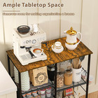 Rolling Microwave Cart With Storage  Microwave Stand With Drawers  Kitchen Stora