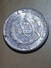 1946 Guatemala 1 4 Quetzal  Bird Silver Coin