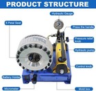 5600kn Hydraulic Hose Crimper Pipe Clamping Machine With 8 Sets Dies 10mm-30mm