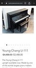 Young Chang U-111 Upright Piano Ebony Finish 88 Keys 3 Pedals