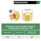 Japtend 3 8  Compression Cap  80pcs 3 8 Inch  Caps 
