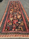 4 5 X 13 1 Antique Fine Caucasian Heriz Rug Vintage Serapi Oushak Kazak Shirvan 