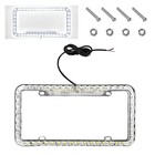 12v 48 Led Color Light License Plate Frame  Bright Acrylic Plastic Car White