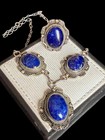 Jay King Dtr Sterling Silver Lapis Lazuli Necklace   Ring Set