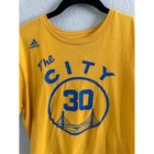 Adidas Golden State Warriors Curry 30 The City T Shirt Mens Medium Yellow Nba