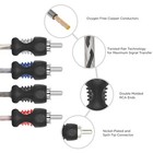 Recoil Rci43 99 99  Oxygen Free Copper 3ft 4-channel Rca Audio Cable