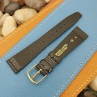 19mm Hadley Roma Tapered Black Lizard-grain Leather 19 14 Nos Vintage Watch Band