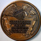 1797 Uss Frigate Constellation Copper Medal Coin Struck From The Ship Parts W Nr