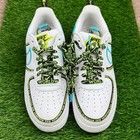 Nike Air Force 1 Low 07 Worldwide Pack Mens Size 10 Medium White Blue Fury Volt