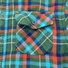 L l bean Jacket Youth 8 Green Plaid Hooded Flannel Fleece Lined Snap Shirt