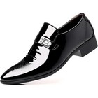 Men s High Gloss Patent Slip-on Dress Loafers Formal Business Oxford Shoes