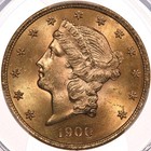 1900  20 Pcgs Ms64  Cac Gold Liberty Head Double Eagle Plus Graded