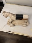 Vintage Handmade Wooden Horse Pull Toy Folk Art Hand Painted Distressed Decor