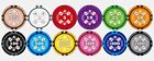 Ace Casino Smooth 14 Gram Clay Poker Chips Sample Set Pack 12 Denominations New