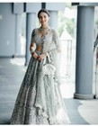 Designer Net Lehenga Choli With Dupatta For Indian Bollywood Wedding Party Wear
