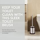 Premium Quality Bathroom Toilet Cleaning Flexible Brush And Holder Set With Lid