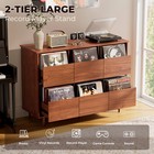 6-drawer Vinyl Record Player Stand Large Storage Media Console Table Cabinet Us