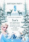 Digital Frozen Birthday Party Invitation Personalized Texts 1