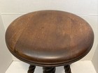 Vintage wood wooden Swivel Stool W claw Feet spiral Legs damaged repair- Read