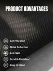 Black Non Slip Anti Vibration Mat For Plate Machine Noise Reducing