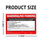 Parking Violation Label Stickers  Fluorescent Red  5 5x7 5 Inch  50 Pcs