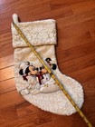 Vintage Disney Victorian Mickey   Minnie Mouse Christmas Stocking 18  Read