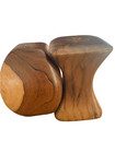 Vintage Mcm Danish Modern Style Interlocking Wood Salt Pepper Shakers
