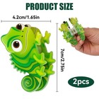 2 Pack Green Lizard Dinosaur Hair Claw Clips Barrette Cute Cartoon