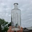 Vintage Lichtenstiens Pharmacy Apothecary Clear Glass Bottle Cumberland Md