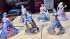 12 Disney Princess Bradford Editions Porcelain Bell Dresses   Dreams Boxed Video