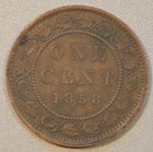 Canada 1858 Large Cent  Xf