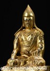 8 8  Old Tibet Bronze Gilt Carving Guru Marpa Lama Je Tsongkhapa Buddha Statue