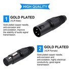2 Pairs 3 Pin Xlr Male   Female Mic Snake Plug Audio Microphone Connector For   