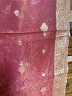 Gajri Golden Banarsi Organza Hijab India Dupatta Wrap Scarf Stole Chunri Shawl