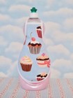 Cupcake Party Blue Cherry Pastel Kitchen Decor Dish Soap Bottle Apron Fits 25 Oz
