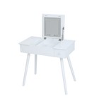 Vanity Table Set With Led Mirror Flip Top Makeup Dressing Table Writing Desk