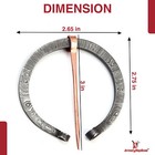 Handforged Damascus Steel Penannular Celtic Unisex Brooch Gift Idea W copper Pin