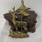 Brass Deer Key Rack With 3 Hooks - Wall Mounted Vintage Key Holder
