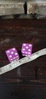 Vintage Pair Of 1 Inch Purple Dice 