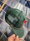 Vintage 70s Coca Cola Snapback Trucker Hat Uniting Workwear Green Herringbone Us
